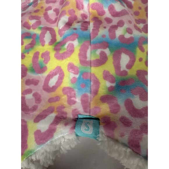Squishmallow Michela Earflap Hat Pink Leopard Girl’s Beanie One Size - Picture 10 of 11